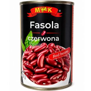 MK Fasola Czerwona, 400 г, Квасоля червона консервована, ж/б