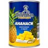 Willerman, 580 г, Ананасы кусочками в сиропе, Вилерман, ж/б