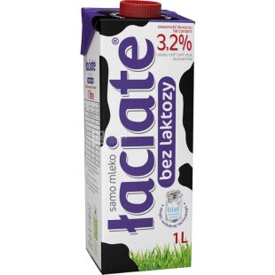 Laciate, 1 л, Молоко безлактозное ультрапастеризованное, 3,2%, Лачате