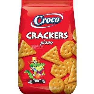 Croco Crackers Pizza, 100 г, Крекер со вкусом пиццы, Кроко