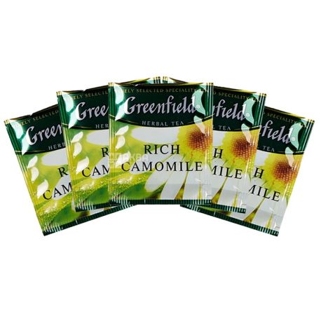 Greenfield,Rich Camomile, 100 пак., Чай Гринфилд, Рич Камомайл, травяной с ароматом корицы, HoReCa