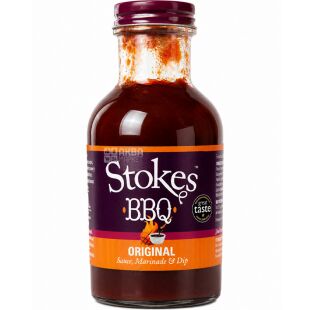 Stokes BBQ Sauce Original, 315 г, Соус Барбекю оригинальный, Стоукс, стекло