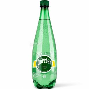 Perrier, 1 л, Пер'є, Вода мінеральна газована, ПЕТ