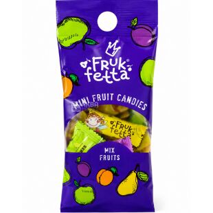 Frukfetta Mix Fruits, 120 г, Батончики Фрукфетта Фруктовий мікс, 4 смаки