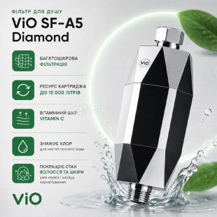 ViO SF-A5 Diamond, Фільтр для душу універсальний, хромований