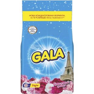 Gala French fragrance, 3 кг, Порошок для прання універсальний Французький аромат, Гала Аква-Пудра