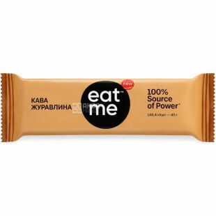 EatMe, 40 г, Батончик злаковый с кофе и клюквой, Ит ми
