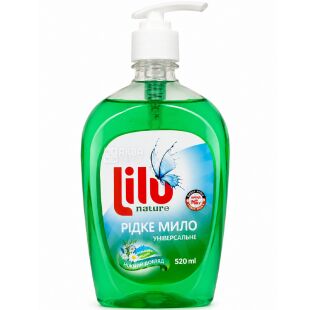 Lilu, 500 мл,  Мыло жидкое косметическое Лилу, Карпатские травы, с дозатором