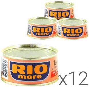 Rio Mare, Tonno di oliva, Упаковка 12 шт. х 65 г, Тунец в оливковом масле