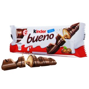 Kinder Bueno, 43 г,  Батончик вафельный с молочно-ореховой начинкой, Киндер Буэно, в глазури