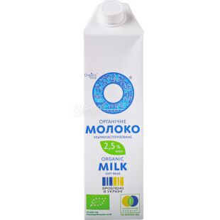 Organic Milk, 950 мл, Молоко органічне ультрапастеризоване Органік Мілк, 2.5%