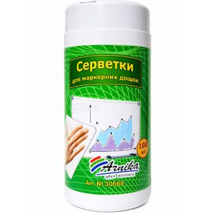 Arnika, 100 шт., Салфетки влажные для маркерных досок Арника