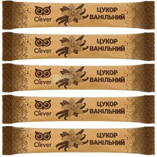 Clever, 100 шт. х 5 г, Сахар ванильный в стиках