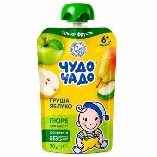 Чудо-Чадо, 90 г, Пюре Яблуко-Груша, без цукру