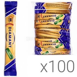 Diamant Dry Demerara, 100 шт. х 5 г, Сахар тростниковый коричневый нерафинированный в стиках, Диамант Демерара