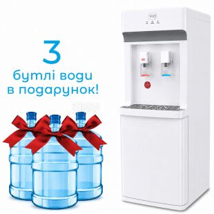 ViO X725-FCC, Кулер для воды с компрессорным охлаждением, верхней загрузкой бутыли и шкафчиком, белый