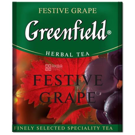 Greenfield, Festive Grape, 100 пак., Чай Грінфілд, Виноград, трав'яний, HoReCa