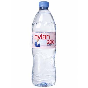 Evian, 1 л, Евіан, Вода негазована, ПЕТ