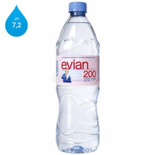 Evian, 1 л, Евіан, Вода негазована, ПЕТ