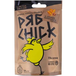 РябChick, 30 г, Сушеные куриные слайсы, со вкусом грецкого ореха, Рябчик