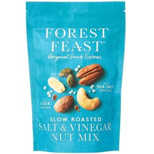 Forest Feast, 120 г, Суміш смажених горіхів з морською сіллю і сидровим оцитом, Форест Фест