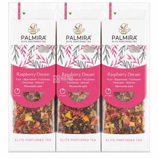 PALMIRA Raspberry Dream, 10 шт. х 2.4 г, Чай фруктовий Малинова мрія, Палміра