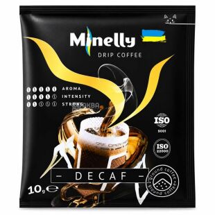 Minelly Colombia Decaf, 10 шт. х 10 г, Дріп-кава без кофеїну Колумбія, арабіка, Мінеллі