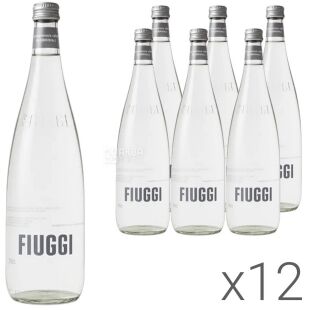 Fiuggi, Oligominerale, Упаковка 12 шт. х 0,75 л, Ф'юджі, Лікувальна мінеральна вода, негазована, скло