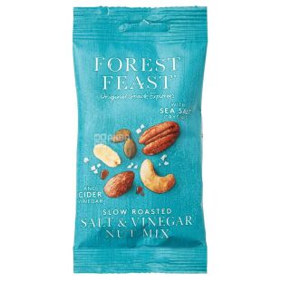 Forest Feast, 40 г, Суміш смажених горіхів з морською сіллю і сидровим оцитом, Форест Фест