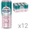 Borjomi Aromati, Упаковка 12 шт. х 0.33 л, Вода минеральная сильногазированная со вкусом Вишни и граната, Боржоми Аромати, ж/б