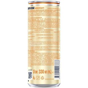 Borjomi Aromati, 0.33 л, Вода минеральная сильногазированная со вкусом Цитрусовых и имбиря, Боржоми Аромати, ж/б