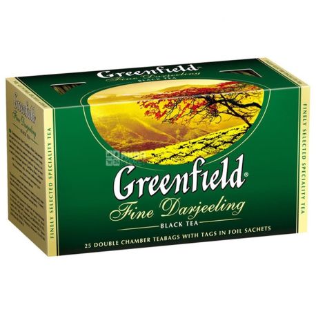 Greenfield, 25 шт., чай черный, Fine Darjeeling