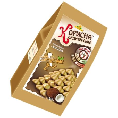 Korisna Konditerska, 300 g, shortbread, with stevia, Coconut