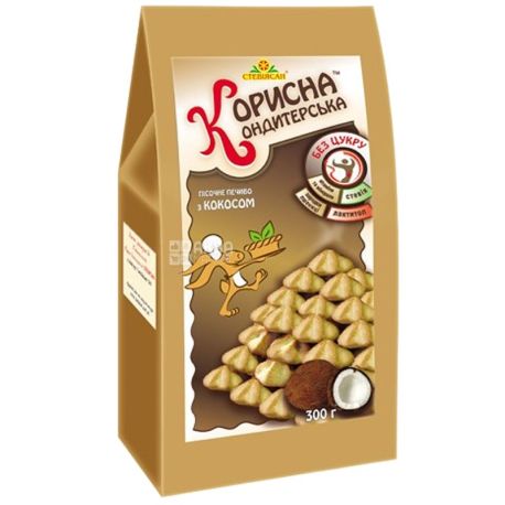 Korisna Konditerska, 300 g, shortbread, with stevia, Coconut