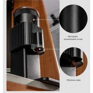 ViO BZ02, Електрична портативна кавомолка з конічними жорнами, USB Type-C, чорна