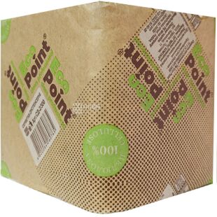 Eco point, 300 аркушів, Серветки для диспенсера, 2-х шарові, 10х20 см, білі