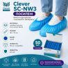 Clever SC-NW3, 50 шт., Бахіли одноразові з нетканого матеріалу, посилені, сині, 22 г