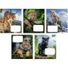 Школярик Wildlife, 1 шт., Зошит в клітинку, 12 аркушів, в асортименті
