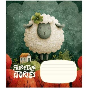 Школярик Fairytale Stories, 12 аркушів, Зошит у косу лінію, в асортименті