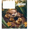 Школярик The Best friends, 1 шт., Тетрадь в клеточку, 12 л., в ассортименте