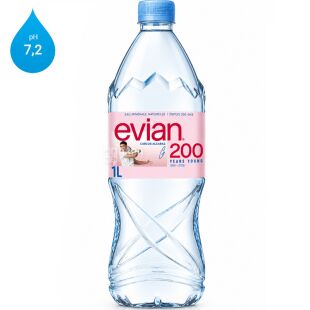 Evian, 1 л, Евіан, Вода негазована, ПЕТ