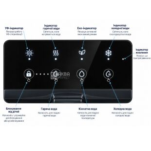 ViO P92 FCP-RO, Пурифайєр зі зворотним осмосом, компресорним охолодженням та 3-ма видами води