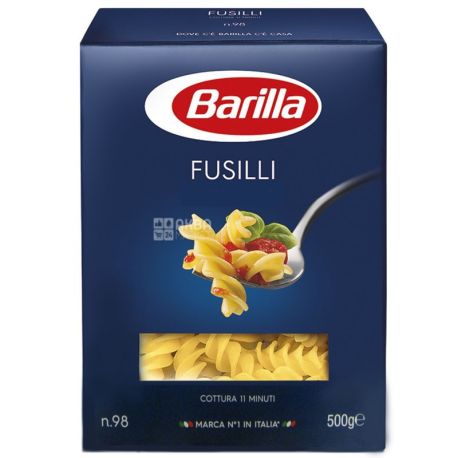 Barilla, 500 g, Pasta, Fusilli, cardboard