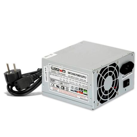 Блок питания, Crown CM-PS400W, универсальный