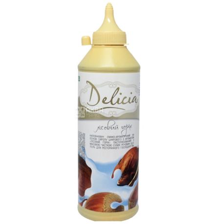 Delicia, Лесной орех, 600 г, Делиция, топпинг, ароматизированный