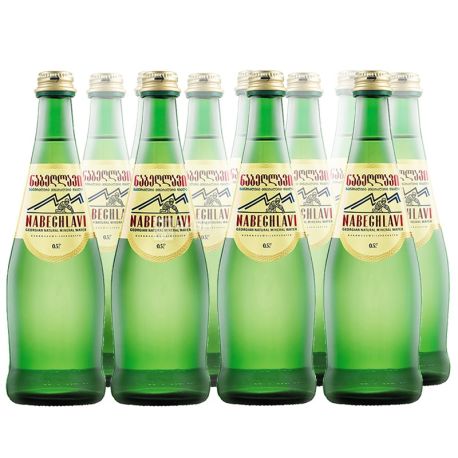 Nabeglavi, pack of 12 pcs. 0.5 liters, highly carbonated water, glass, glass
