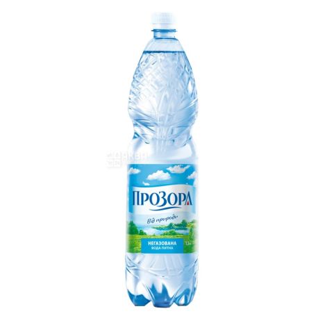 Прозора, 1,5 л, Упаковка 6 шт., Вода минеральная негазированная, ПЭТ