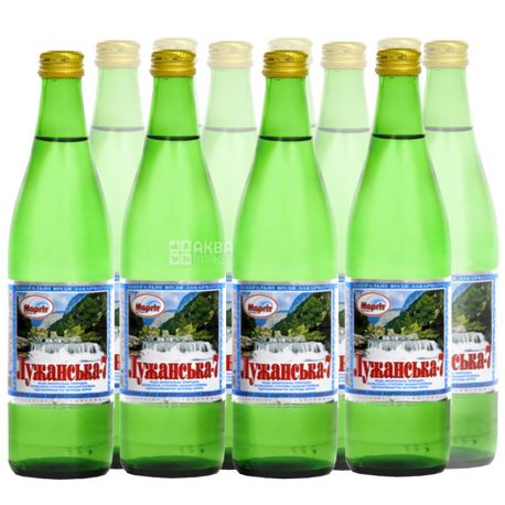Лужанская-7, 0,5 л, Упаковка 11 шт., Вода минеральная газированная, стекло