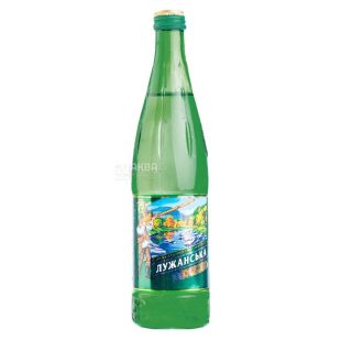 Лужанская УМВ, 0,5 л, Упаковка 12 шт., Вода минеральная газированная, стекло