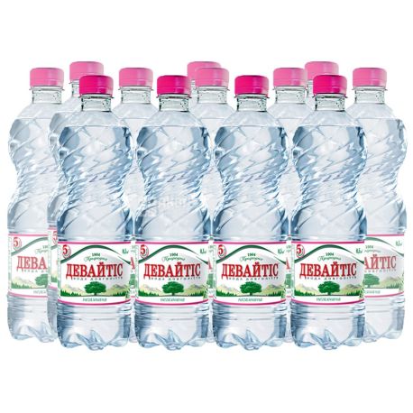 Девайтис, 0,5 л, Упаковка 12 шт., Вода минеральная негазированная, ПЭТ